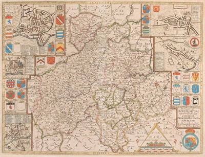 Lot 136 - Northampton, Bedford, Huntingdon & Rutland. Saxton (C. & P. Lea), circa 1749