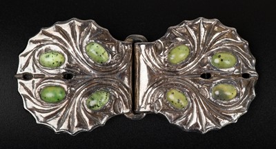 Lot 440 - Birmingham Guild of Handicraft. An art nouveau silver waist belt buckle, Birmingham 1901
