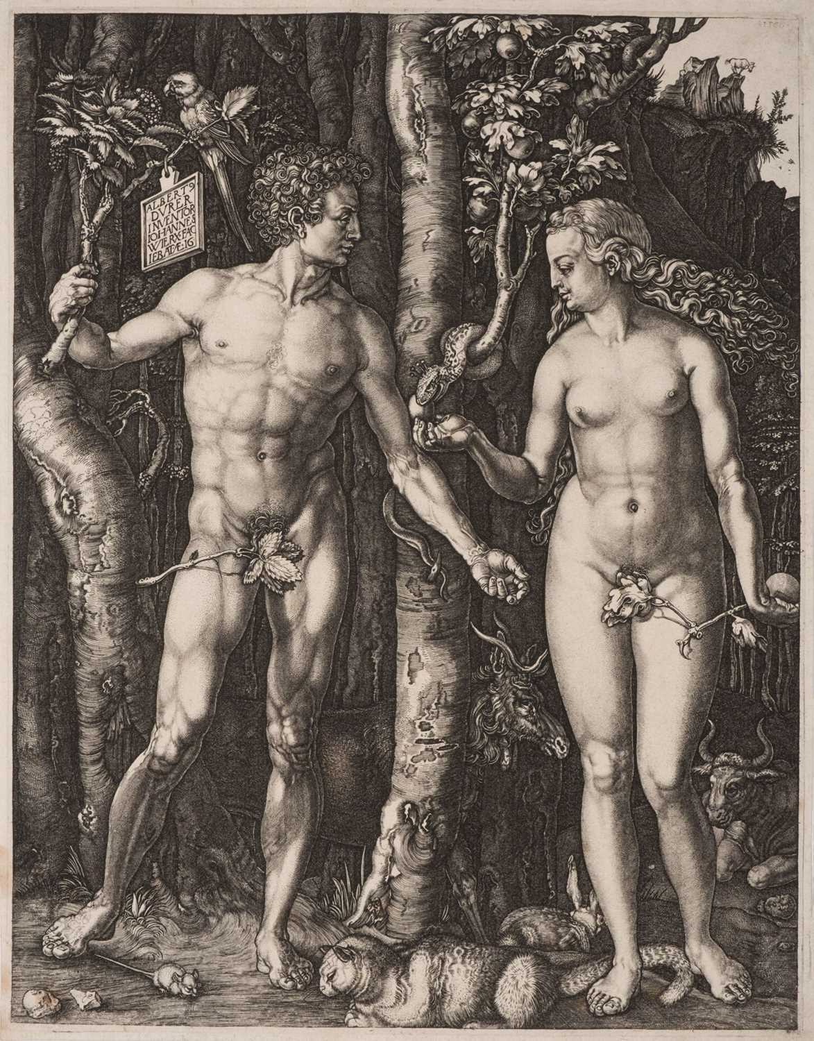 Lot 5 - Wierix (Jan). Adam and Eve, after Durer, 1566, engraving