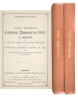 Lot 416 - Wisden. Cricketers' Almanack for 1882, 1883 & 1884