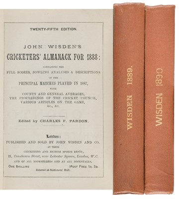 Lot 418 - Wisden. Cricketer's Almanack for 1888, 1889 & 1890