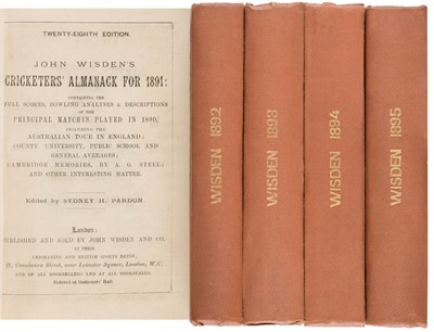 Lot 419 - Wisden. Cricketers' Almanack for 1891-95