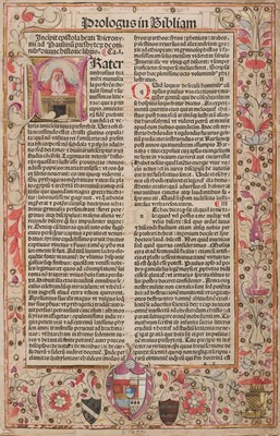 Lot 218 - Bible [Latin]. Biblia, [Basel: Nicolaus Kesler (Kessler), 9 January 1491]