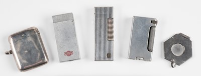 Lot 540 - Smoking collectables. A Dunhill silver-plated gas lighter and other items