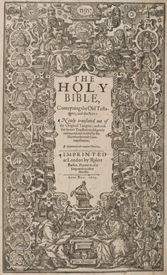 Lot 256 - Bible [English]. The Holy Bible, Conteyning the Old Testament, and the New…, 1613