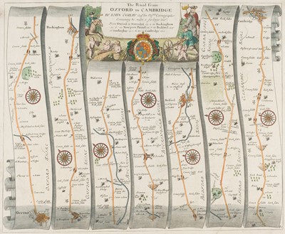Lot 141 - Ogilby (John). Six engraved road maps [1675 or later]