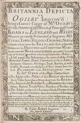 Lot 78 - Owen (John & Emanuel Bowen). Britannia Depicta or Ogilby Improv'd, 4th ed., 1759