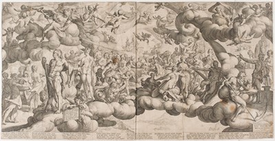 Lot 9 - Goltzius (Hendrick, 1558-1617). Marriage of Cupid and Psyche, 1587