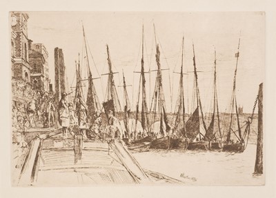 Lot 160 - Whistler (James Abbot McNeill, 1834-1903). Billingsgate, (2nd state), 1859, drypoint etching