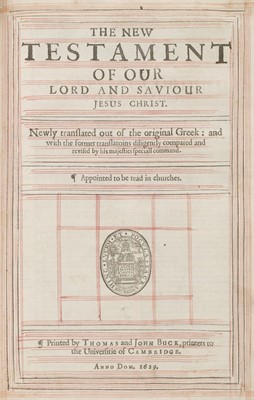 Lot 263 - Bible [English]. [The Holy Bible containing the Old Testament and the New…], 1629