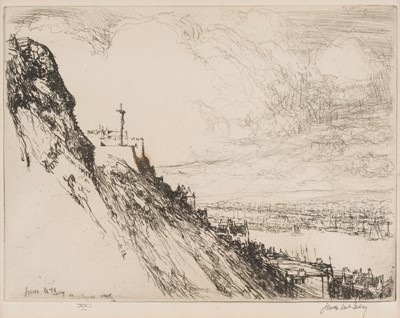 Lot 267 - McBey (James, 1883-1959). The Crucifix on the Cliff, Boulogne, 1916
