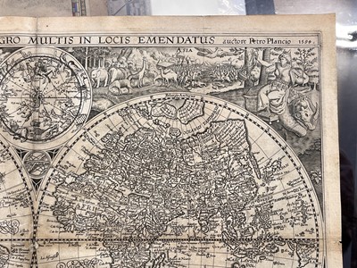 Lot 159 - World. Plancius (Petrus). Orbis Terrarum Typus de Integro Multis in Locis Emendatus..., 1594 - 99