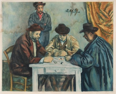 Lot 277 - Villon (Jacques, 1875-1963). The Card Players, after Cézanne, 1839-1906, aquatint