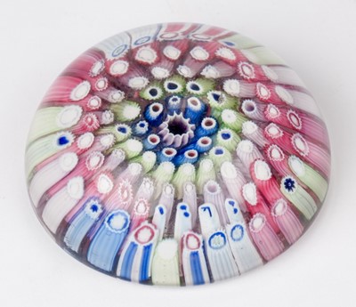 Lot 572 - Paperweight. A Victorian glass paperweight dated 1878