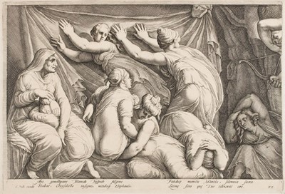 Lot 13 - Saenredam (Jan, 1565-1607). Niobe and her Children, after Goltzius, 1594, set of 8 engravings