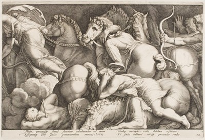 Lot 13 - Saenredam (Jan, 1565-1607). Niobe and her Children, after Goltzius, 1594, set of 8 engravings