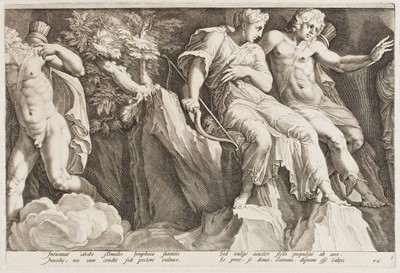 Lot 13 - Saenredam (Jan, 1565-1607). Niobe and her Children, after Goltzius, 1594, set of 8 engravings