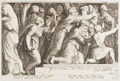 Lot 13 - Saenredam (Jan, 1565-1607). Niobe and her Children, after Goltzius, 1594, set of 8 engravings