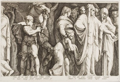 Lot 13 - Saenredam (Jan, 1565-1607). Niobe and her Children, after Goltzius, 1594, set of 8 engravings
