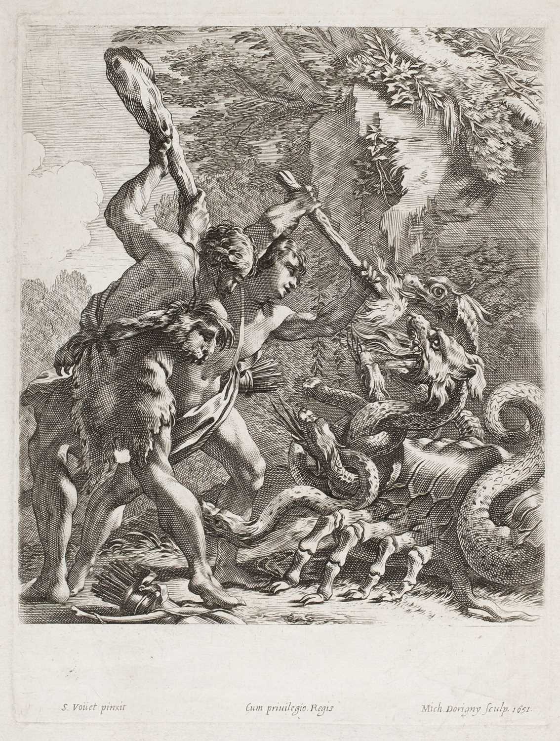 Lot 48 - Dorigny (Michel, 1616-1665). Hercules fighting the Lernaean Hydra, 1651..., and others
