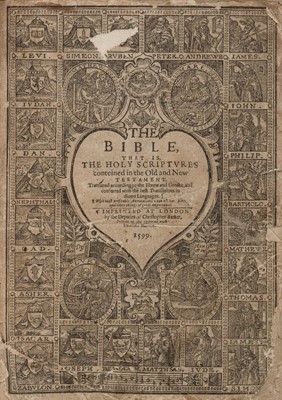 Lot 245 - Bible [English]. The Bible, that is, the Holy Scriptures..., 1599