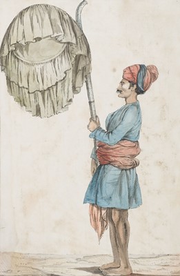 Lot 113 - Company School. Punckaburdar [sic] or Fan Bearer, circa 1819..., and others