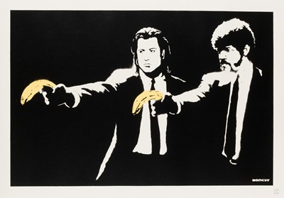 Lot 289 - Banksy. Pulp Fiction, published by Pictures on Walls, 2004, screenprint