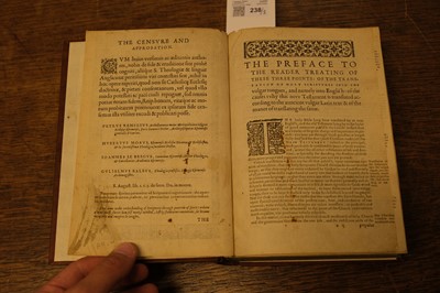 Lot 238 - Douay-Rheims Bible. The New Testament of Jesus Christ, & The Holie Bible, 1582/1609/1610