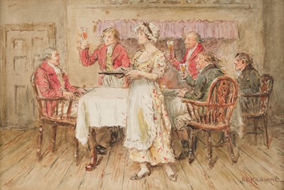 Lot 145 - Kilburne (George Goodwin, 1839-1924). The Toast, watercolour