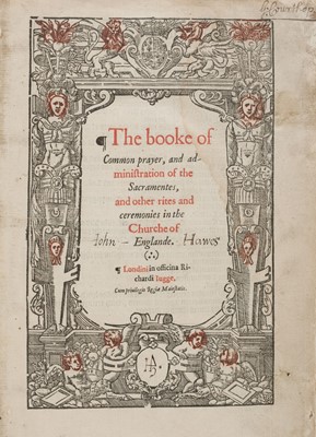 Lot 233 - Book of Common Prayer. The booke of Common prayer, and administration of the Sacramentes…, 1575
