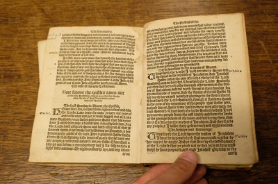 Lot 224 - New Testament [English]. The newe Testament of the last translacion. By Wylliam Tyndall…, 1549