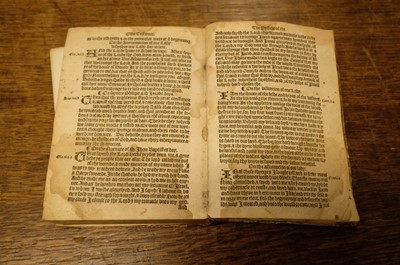 Lot 224 - New Testament [English]. The newe Testament of the last translacion. By Wylliam Tyndall…, 1549