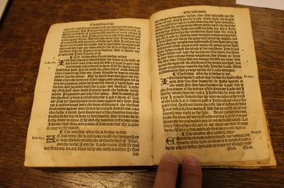 Lot 224 - New Testament [English]. The newe Testament of the last translacion. By Wylliam Tyndall…, 1549