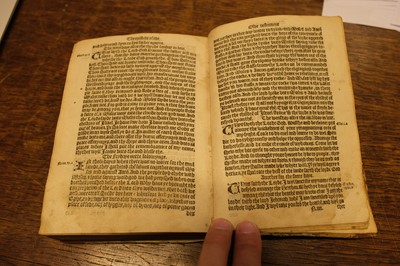 Lot 224 - New Testament [English]. The newe Testament of the last translacion. By Wylliam Tyndall…, 1549