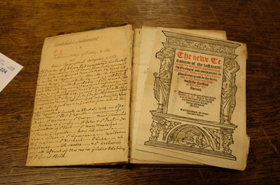 Lot 224 - New Testament [English]. The newe Testament of the last translacion. By Wylliam Tyndall…, 1549