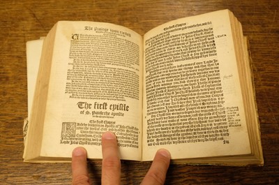 Lot 224 - New Testament [English]. The newe Testament of the last translacion. By Wylliam Tyndall…, 1549