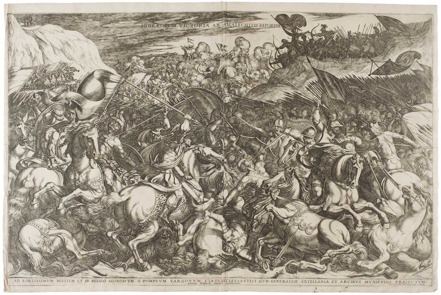 Lot 25 - Tempesta (Antonio, 1555-1630). The Victory of the Hebrews..., circa 1620-40