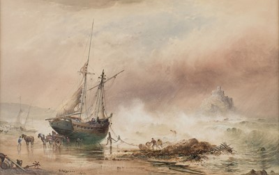 Lot 142 - Carter (Richard Harry 1839-1911). Stranded, 1872, watercolour