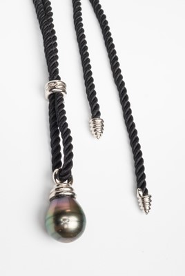 Lot 455 - Tiffany & Co. Tahitian pearl and 18K gold pendant