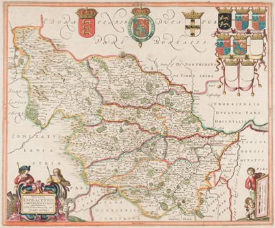 Lot 160 - Yorkshire. Blaeu (Johannes). Ducatus Eboracensis pars Occidentalis..., 1646