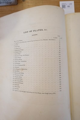 Lot 83 - Westall (William & Owen, Samuel). Picturesque Tour of the River Thames, London: R. Ackermann 1828