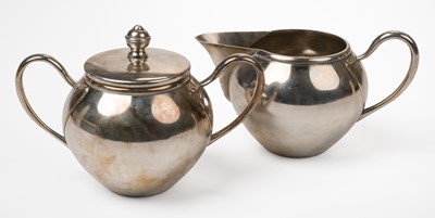Lot 396 - Columbian Silver. A silver milk jug and lidded sugar bowl by T. A. N of Bogota Colombian circa 1980