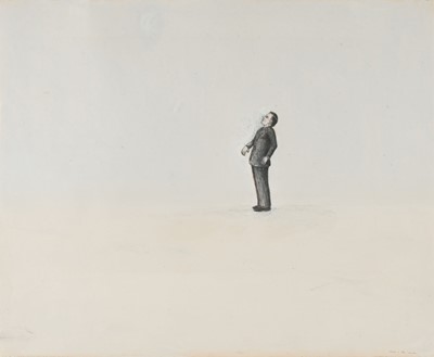 Lot 243 - Golding (John, 1929-2012). Man and the Moon, mixed media on paper