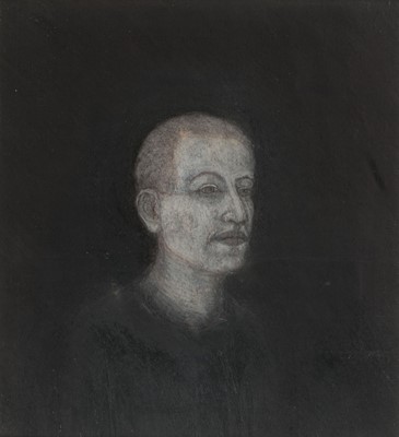 Lot 240 - Davies (John, 1946-). Head, 1979, pencil and colour pastel