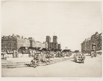 Lot 271 - Rushbury (Henry George, 1889-1968). Bookstalls, Paris, drypoint etching