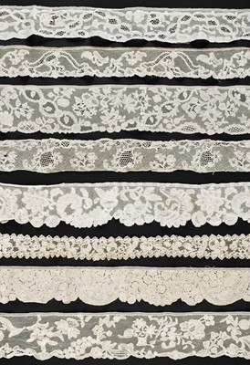 Lot 299 - Devonshire Lace. A lace engageante, 1760-1780, & other lace