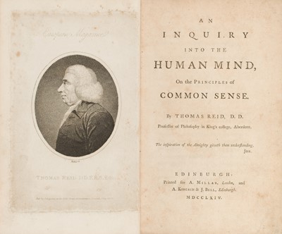 Lot 310 - Reid (Thomas). An Inquiry into the Human Mind..., 1764