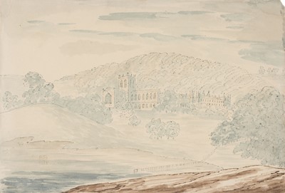 Lot 122 - English School. Two albums containing topographical watercolours and drawings, 19th c.