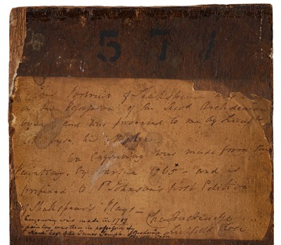 Lot 95 - English School. Portrait of William Shakespeare, circa 1720