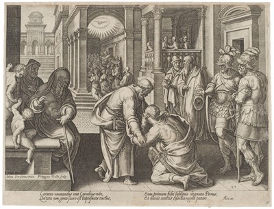 Lot 8 - Galle (Philips, 1537-1612). Six engravings from Acta Apostolorum, circa 1575